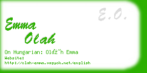 emma olah business card